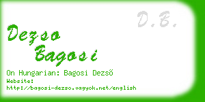 dezso bagosi business card